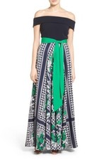 Eliza J Off the Shoulder Gown (size 6P)