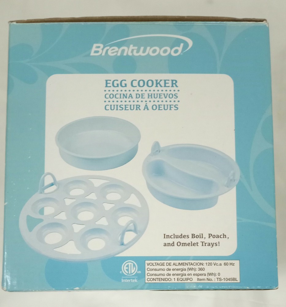 Egg Cooker with Auto Shutoff Cooks 7 Blue Electric Brentwood TS-1045BL Egg Cooker with Auto Shutoff Cooks 7 Blue Electric Brentwood TS-1045BL