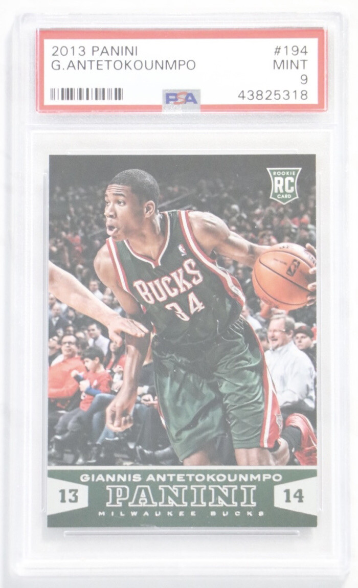 2013 Panini Giannis Antetokounmpo Rookie RC #194 PSA 9 Mint