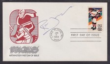 Ron Duguay (1957-), NHL Hockey Player & Coach, Signed 1984 Olympic FDC