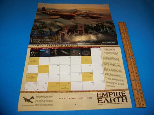 Empire Earth 2001 Historic Calendar Vintage Video Game Promotional Calendar - Picture 13 of 17