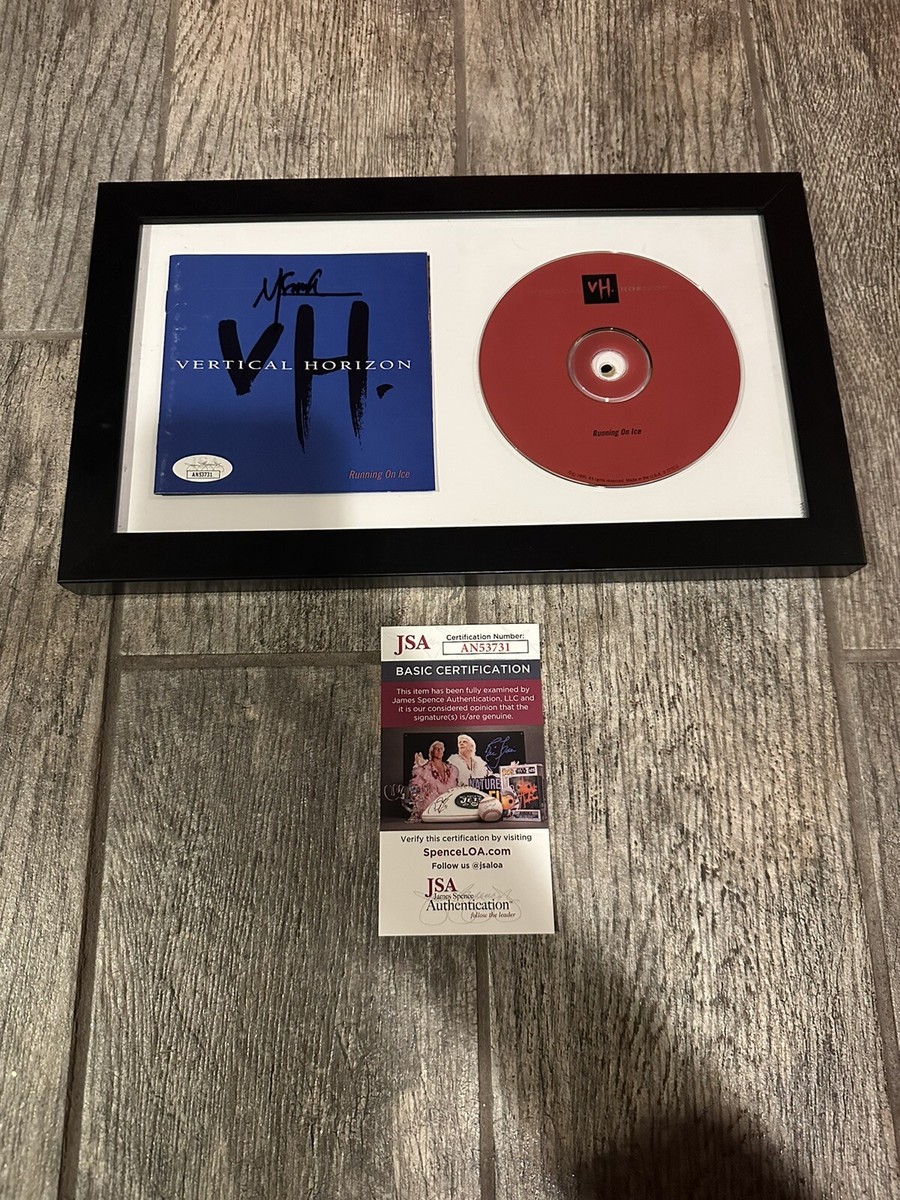 MATT SCANNELL SIGNED RUNNING ON ICE VERTICAL HORIZON FRAMED CD JSA