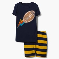 NWT Gymboree Boys Gymmies Pajama set Football many sizes shortie