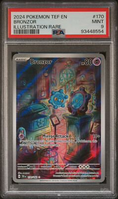 PSA 9 Mint Bronzor 170/162 Illustration Rare Full Art - Pokémon