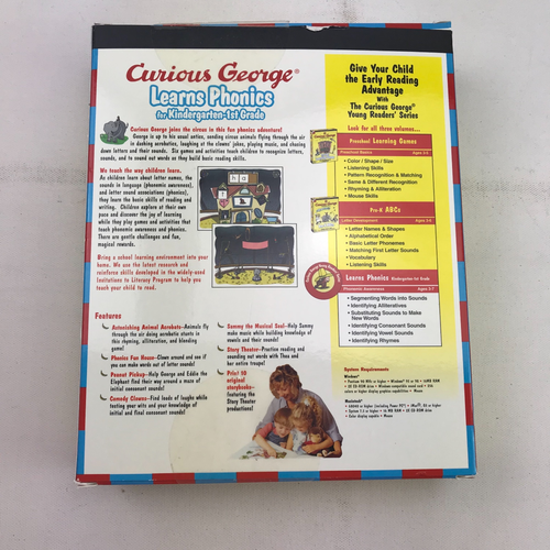 Curious George Learns Phonics Kindergarten-1st Grade Young Readers CD-ROM Ages 3 - 第 2/9 張圖片