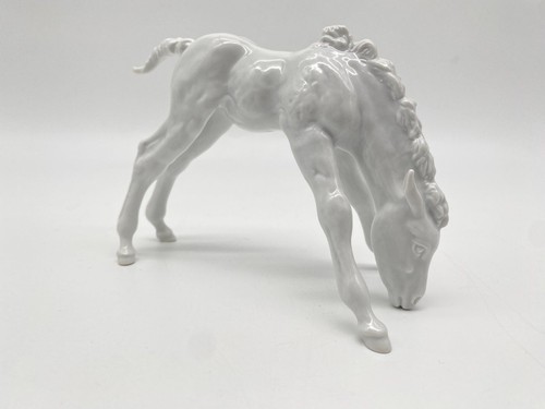 MEISSEN FOHLEN GRASEND 1 WAHL 1070 A 1269 PFERD PORZELLAN WEIß - Bild 3 von 6