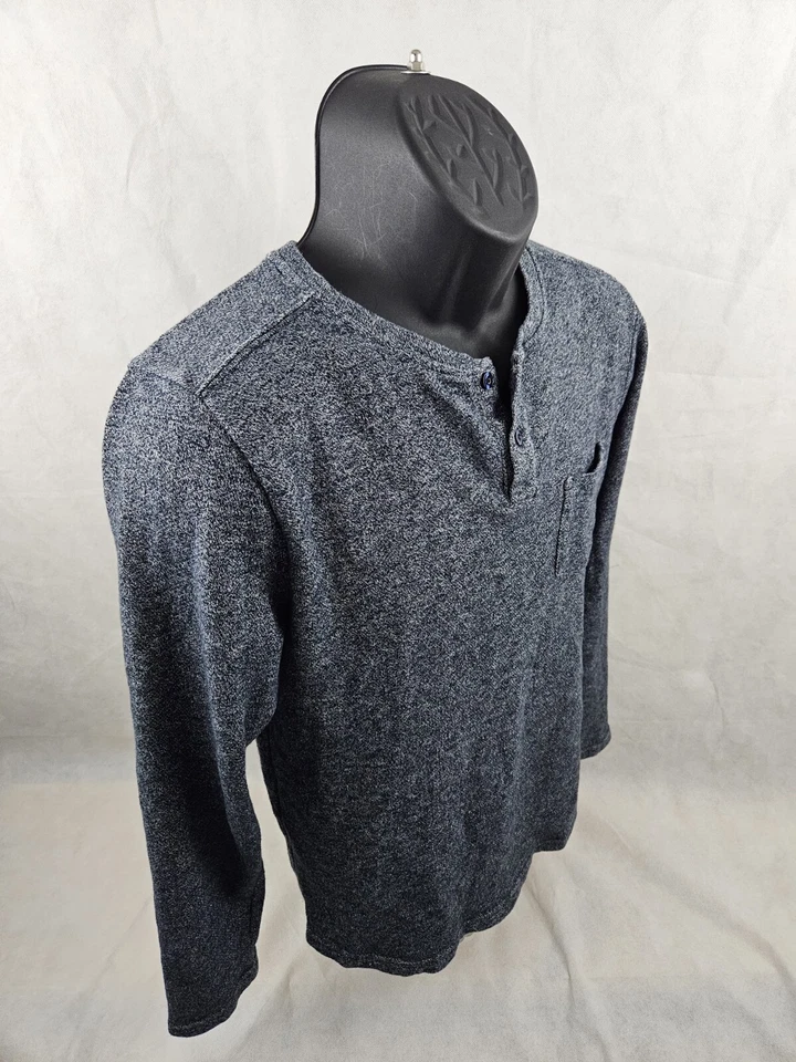 Volcom Mens Crew Henley Shirt Small Long Sleeve Gray - Image 2 of 4