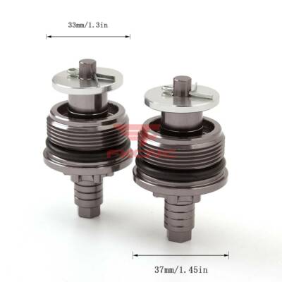 Motorcycle Fork Preload Adjuster Caps - 41mm CNC Aluminum, Fits Royal Enfield GT 650/535 & Harley Showa Forks (Silver)