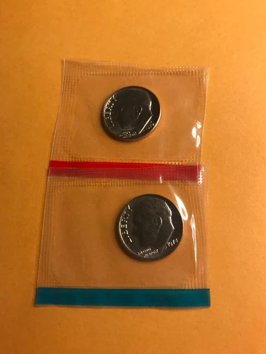 1972 P+D UNCIRCULATED ROOSEVELT DIMES NICE COIN STILL IN MINT CELLO L@@K