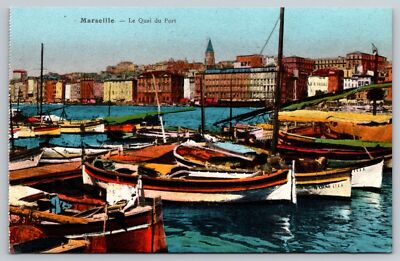 Marseille France Quai du Port Postcard UNPOSTED