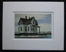 Edward Hopper- "House by an Inlet" - Matted Art Print-1930