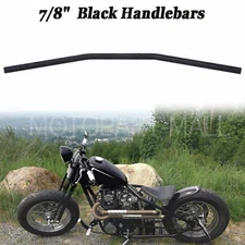 7/8" Motorcycle Handlebars Drag Bar Black For Harley Honda Yamaha Bobber Chopper