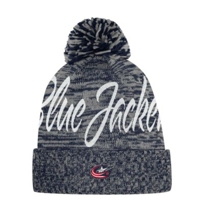 Columbus Blue Jackets NHL Unisex Adidas Bobble Beanie, One Size