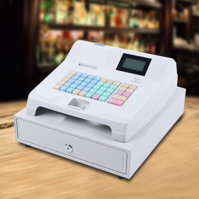 Cash Register 48-Keys 8-Digital LED Display Multifunction for Small Businesses