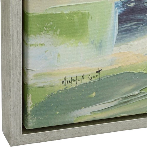 Uttermost For His Glory Modern Canvas Fabric Framed Landscape Art in Blue/Green - Picture 4 of 4