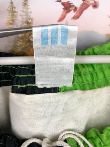 Pantalones Cortos Adidas De Colección Años 90 Nylon Verde Negro Para Hombre Correr Atlético Raro Hype Talla M - Imagen 9 de 12