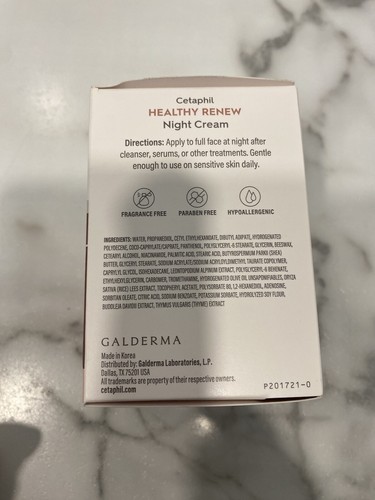 Cetaphil Healthy Renew NightCream Purified Peptides 1.7oz./48g New In Box - Picture 3 of 5