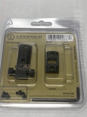 LEUPOLD STD STANDARD Ruger American RVR 2-PIECE Matte BLACK #120092 NEW 
