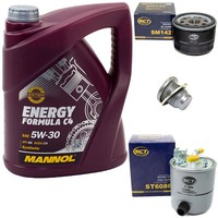 Inspektion Set ÖL 5L Kraftstoff ÖLfilter ÖLschraube FüR Renault Scenic Megane