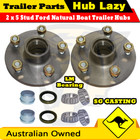 Trailer Hub Ford 5 Stud pattern lazy hub with LM Bearings Kit complete / Pair 
