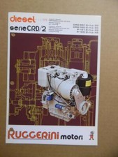 1979 RUGGERINI Serie CRD/2 Italian Diesel Engine Motor Catalog Brochure Vintage
