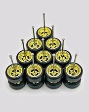 5 Sets 4 Spoke Gold Plated Rims Real Rider Rubber Tires Wheels 164 Diecast 5 Sets 4 Spoke Gold Plated Rims Real Rider Rubber Tires Wheels 164 Diecast