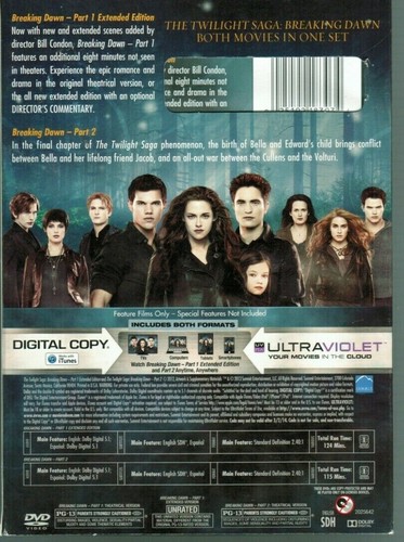 The Twilight Saga: Breaking Dawn, Parts 1 & 2 (2-Disc DVD + Digital Copy + Ultra - Picture 2 of 2