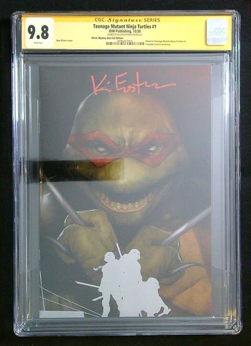 TMNT #1 CGC 9.8 Chromium Raphael - Ben Oliver Variant - Signed by Kevin Eastman