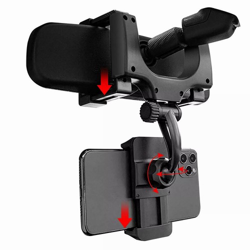 1x Universal 360 Rotation Car Rear View Mirror Mount Stand GPS Cell Phone Holder - Picture 16 of 24