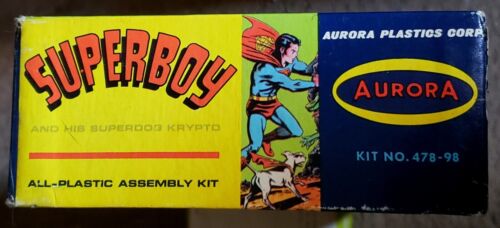 VINTAGE 1965 AURORA SUPERBOY MODEL KIT BEAUTIFUL BOX - Picture 3 of 8