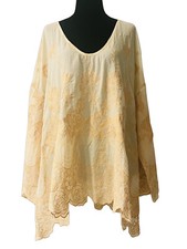 NWT Sample Spell & the Gypsy Embroidered Marianne Blouse Peach Sz S