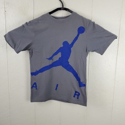 Air Jordan Shirt Mens Small Gray Crew Neck Short Sleeve Graphic Jumpman  Stretch