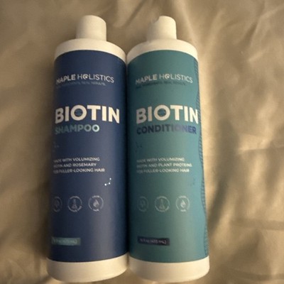 Volumizing Biotin Shampoo and Conditioner Set, Maple Holistics 16 oz Sealed