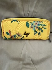 Lug Quilted RFID Zip Around Wallet Tendu Bouquet Yellow