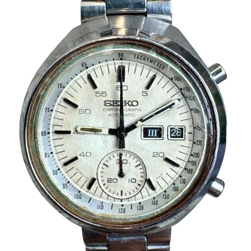 Vintage Seiko Helmet Storm Trooper Automatic Chronograph 6139-7100 40mm 1975 Men