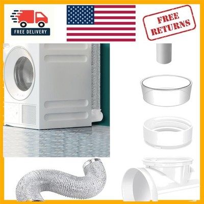 Compact Dryer Vent Hose with 90-Degree Elbow for Ultimate Laundry Organization