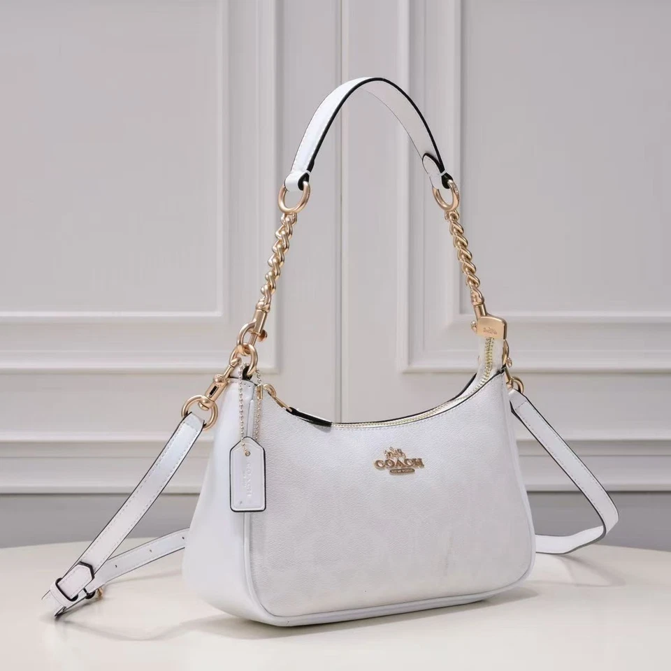 COACH Teri 2Way CA548 Shoulder Bag Signature Coated Canvas White outlet - Image 4 of 4