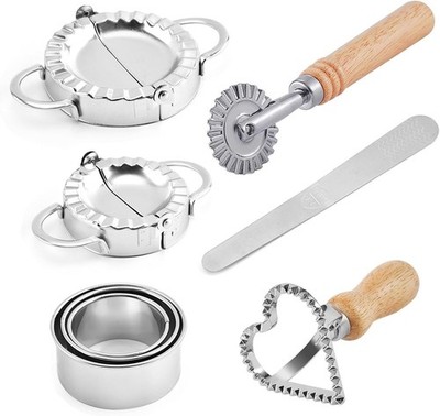 Ravioli Ausstecher,Ravioli Former, 8 Stück Ravioli Maker Set aus Edelstahl, Knöd