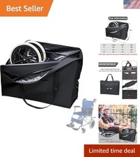 Wheelchair Travel Bag, 600D Waterproof Folding Wheelchair Carrying Case