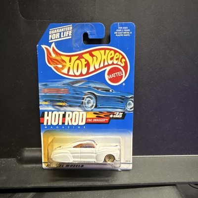 Hot Wheels Tail Dragger White Diecast Car 1:64 Hot Rod Magazine Series 2000