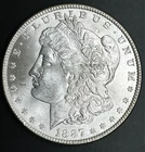 1887 Morgan Silver Dollar BU
