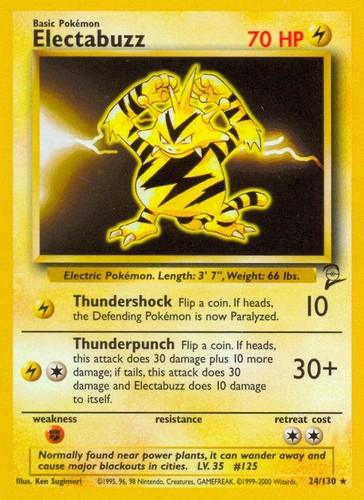 Pokemon Electabuzz (24/132) Base Set 2 MP