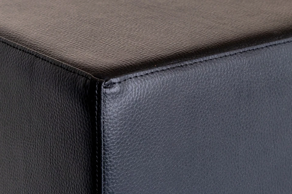 Kaikoon Sitzwürfel Schwarz 43x43x51cm – Moderner Pouf, Hocker mit 51 cm Sitzhöhe - Bild 2 von 4