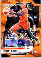 2024 Panini Prizm WNBA #57 Tiffany Mitchell Ice Orange Prizms