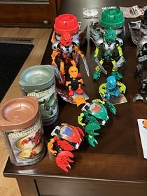 Lego Bionicle LOT, 4/6 Toa Nuva (Gen 2), 2 Bohrok, 3 Turaga, 2 Nui-Rama + Masks