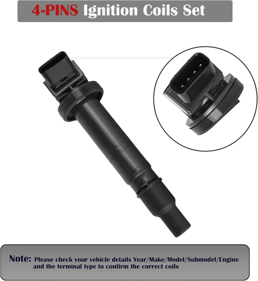 Paquetes de bobinas de encendido de 6 piezas para Toyota Tacoma 4Runner Tundra FJ 4,0 V6 2005-15  Foto 2 de 4