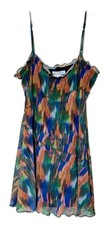 Urban Outfitters Abstract Mini Dress Slip Ruffle Y2K Festival M Summer Dress