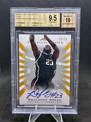 DRAYMOND GREEN 2012-13 Leaf Signature Autograph GOLD BGS 9.5/10 #BA-DG! Warriors