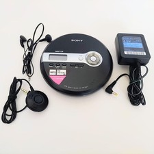 Sony D-NE241 CD Walkman Portable Player Black W/Remote Tested Japan Used F/S