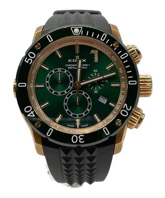Edox Chronograph 10221-37RV5-VIR5-S 45mm with Box Unisex Wristwatch #TFW301